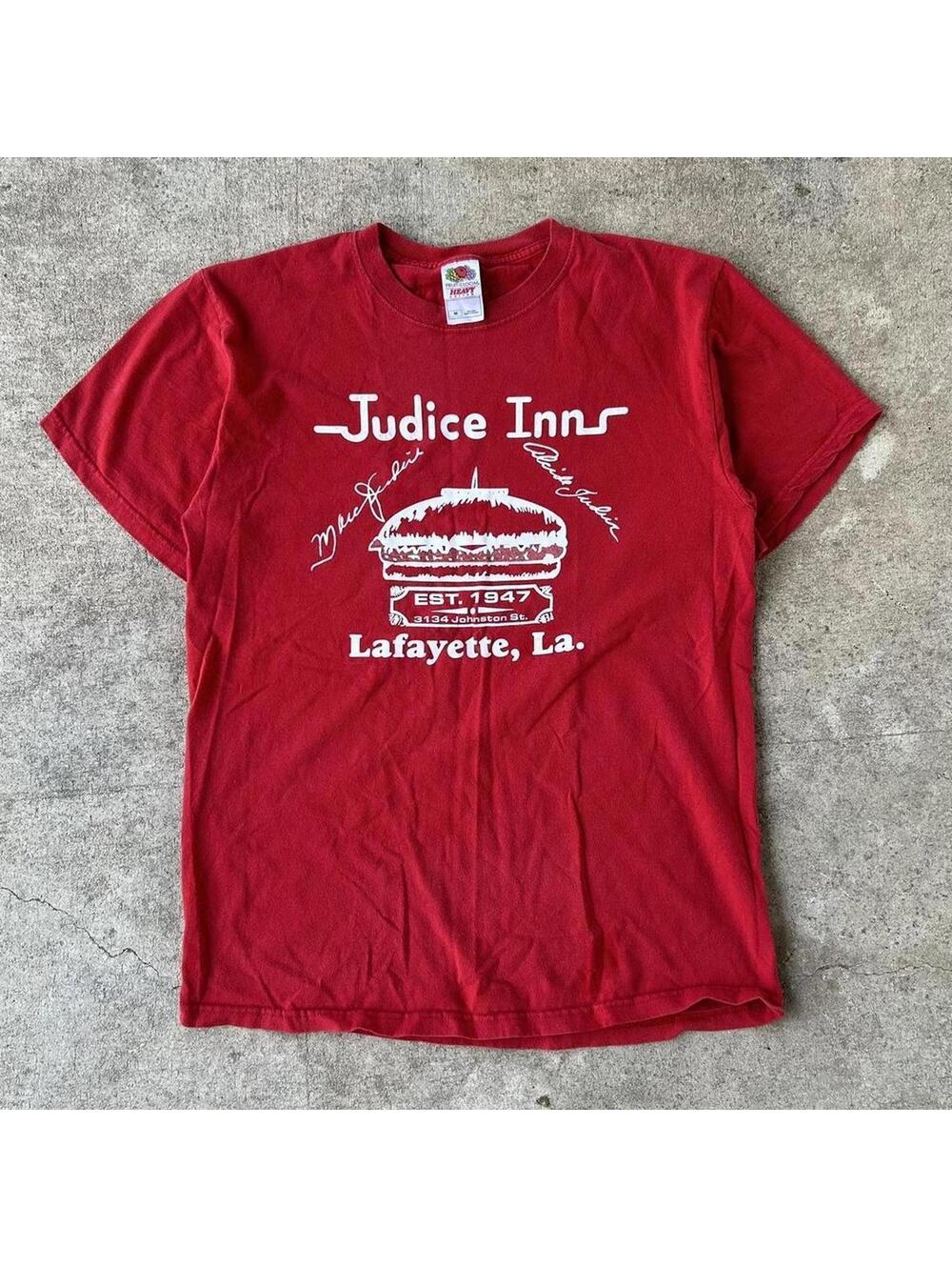 Local restaurant Justice Inn “best burgers in town!” Shirt